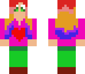 girl with rainbow hair