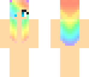 rainbow girl with blue eyes
