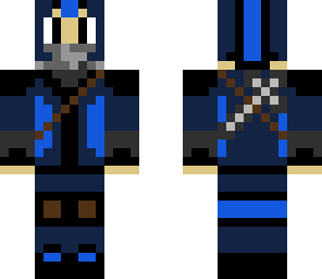 blue miner ninja hooded