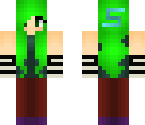 punk girl with s on her head