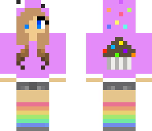 cupcake cookie monster rainbow girl