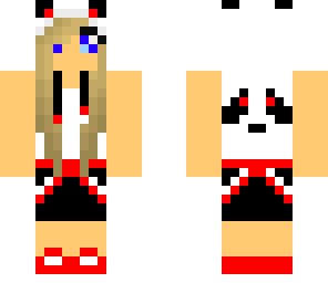 cool panda girl red
