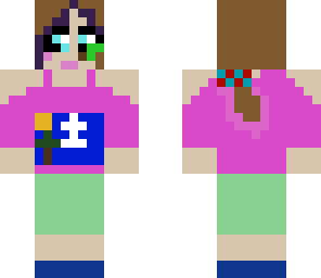 minecraft girl now with hair