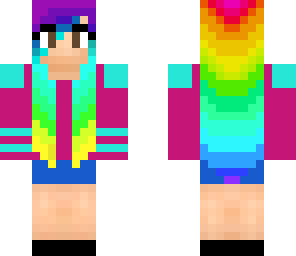 rainbow hair girl