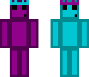 purple blue slime with crown