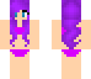 purple bikini girl