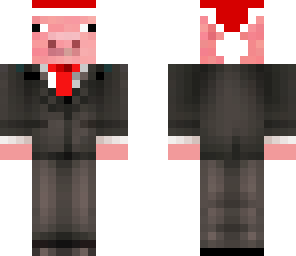 christmas pig in suit