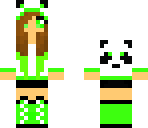 green panda girl