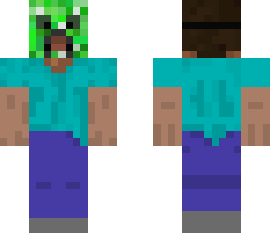 steve with creeper mask on
