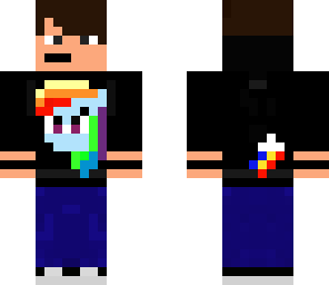 brony dude with rainbow dash shirt