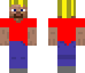 newer blond steave with red t-shirt and new eyes
