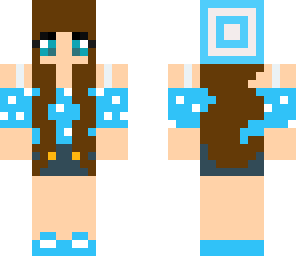 blue polka dot girl