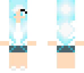 cute blue hair girl