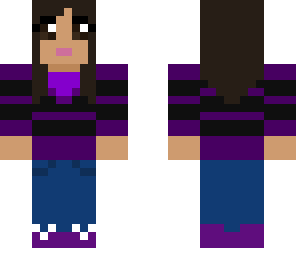 purple striped top with headband