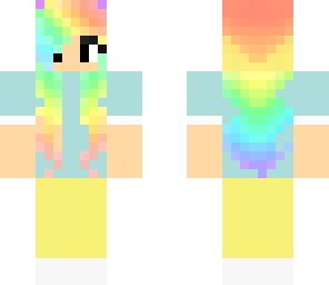 finished rainbow haired girl