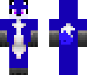 blue fox purple eyes