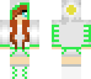 green cute girl