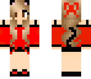 cute red neko girl