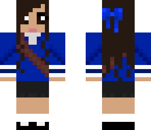 anime school girl - blue