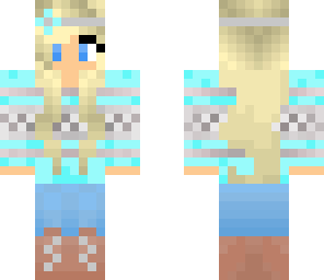 blue winter girl