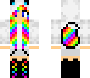 rainbow wolf girl