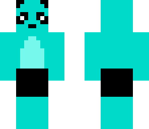 blue panda man swimming
