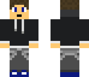 spiked hair blue headphones