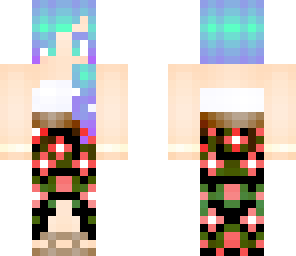 floral beach girl