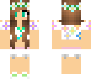 brown hair flower crown
