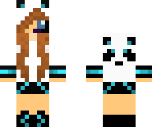 panda girl with headset and headphones