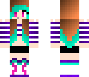 cute gamer girl with highlights