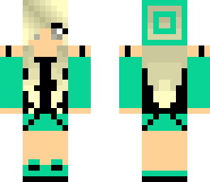black and  blue-green girl