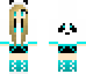 kawaii blue panda girl 210