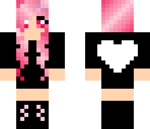 pink and black heart