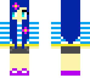 blue haired girl