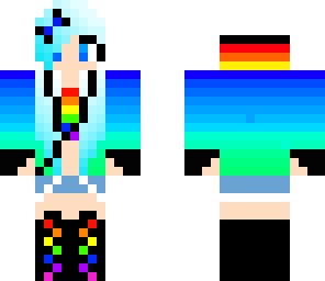 rainbow blue girl