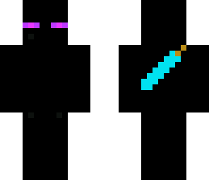 enderman with a sword on hes back