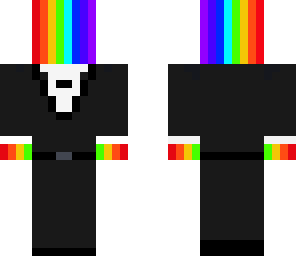 rainbow body with tuxedo