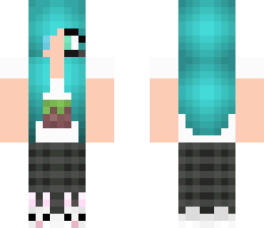 gracling gamer girl with aqua mermaid hair