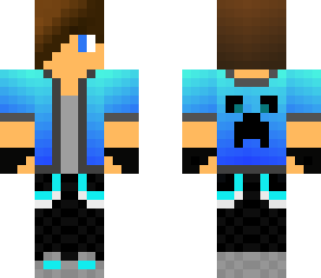 teenager in blue jacket