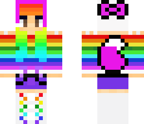 cute rainbow wolf gurl