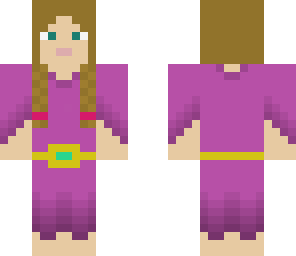 violet girl with belt and plats