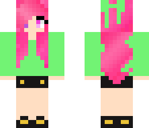 girl with pink hair