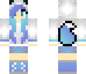 blue bikini fox girl