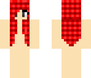 red checked hair
