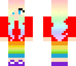 a rainbow cat girl