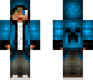 blue hoodie