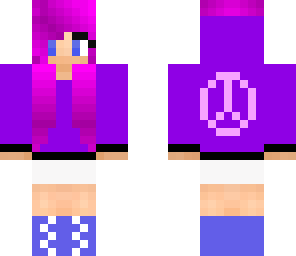skin number three - purple girl with hoodie