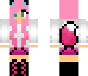 pretty pink wolf girl