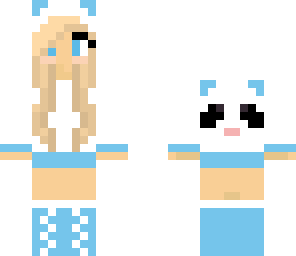 blue panda girl
